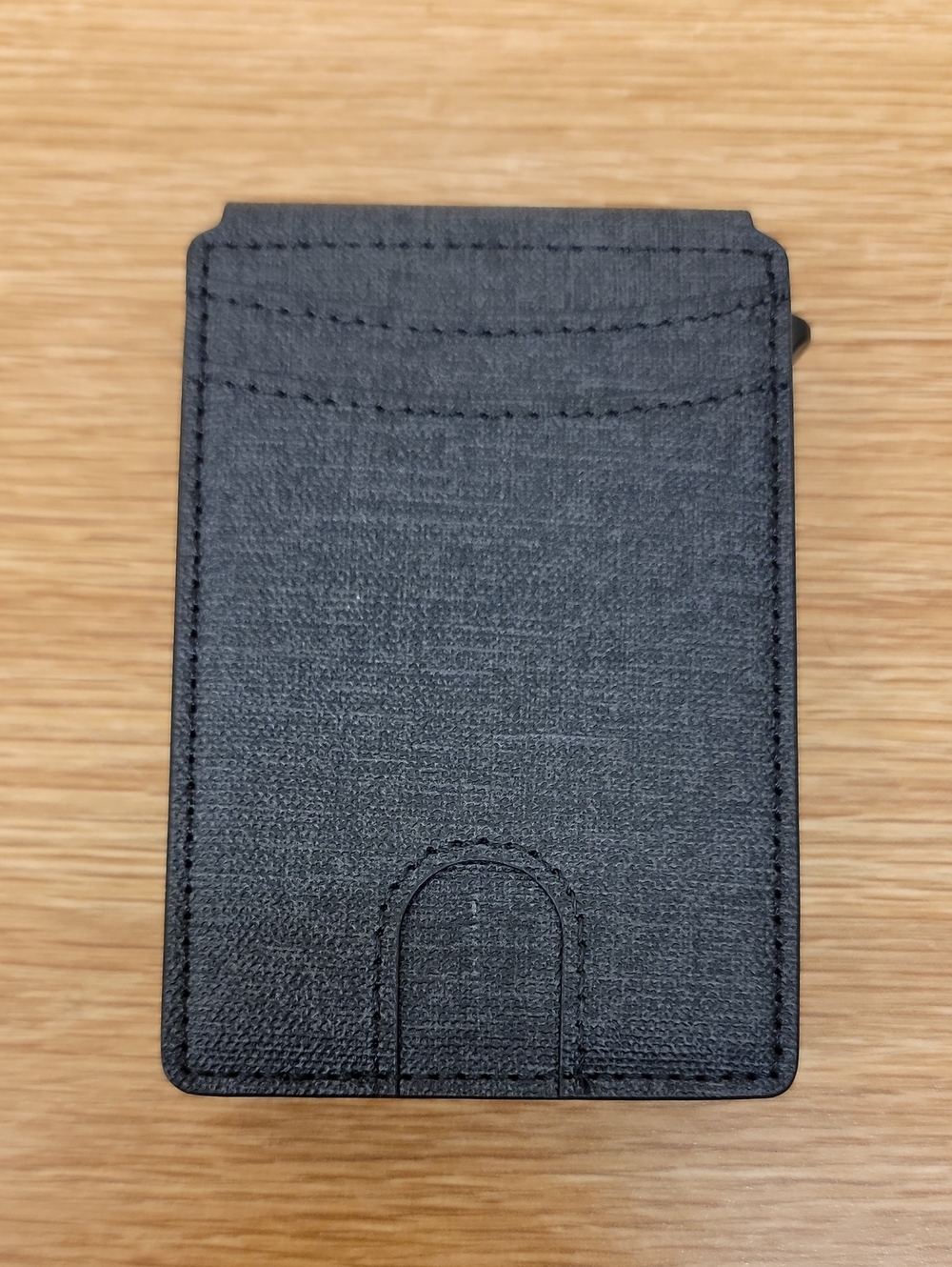Slim Black RFID-Blocking Card Wallet- Vinyl